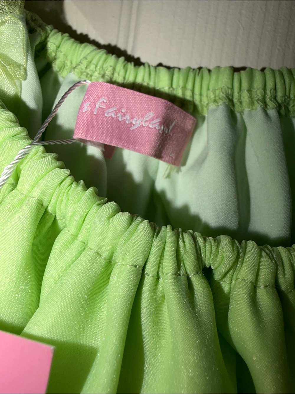 Green Ruffle Strap Bubble top - Picture 3 of 5